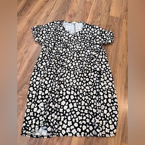 Black and White Patterned Dress